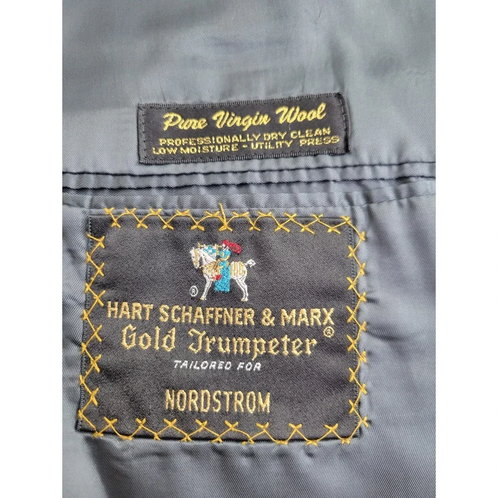 Hart Schaffner Marx Blazer Gold Trumpeter Wool Nordstrom Gray Mens 41R Jacket